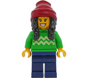 LEGO Customer in Bright Green Sweater Minifigure