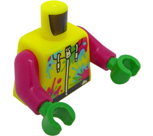 LEGO Cyclist - Vibrant Gul Jumpsuit Minifig Torso (973 / 76382)