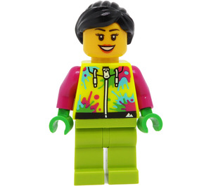 LEGO Cyclist - Vibrant Jaune Jumpsuit Figurine