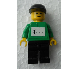 LEGO Cyclist with Green Top and Telekom sticker on front and back Minifigure