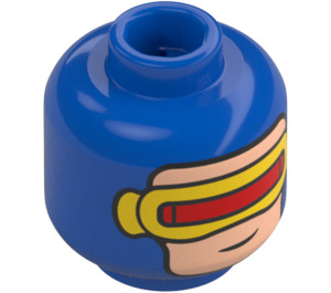 LEGO Cyclops with Blue Suit Minifigure Head (Safety Stud) (3274 / 106196)