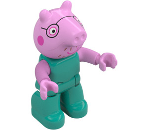 LEGO Daddy Pig with Turquoise Top Duplo Figure