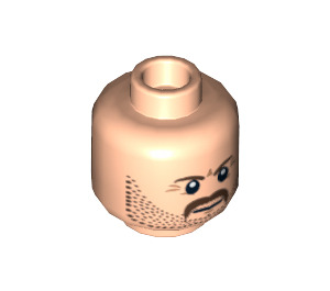 LEGO Dan Reid Head (Recessed Solid Stud) (13907)