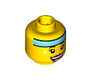 LEGO Dance Instructor Minifigure Head (Recessed Solid Stud) (3626 / 32745)