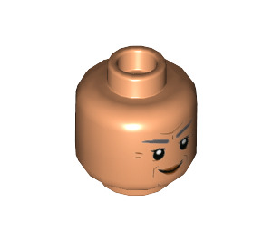 LEGO Darby Steel Minifigure Head (Recessed Solid Stud) (3626 / 93265)