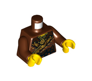 LEGO Dareth Minifig Torso with Reddish Brown Arms and Yellow Hands (973 / 76382)