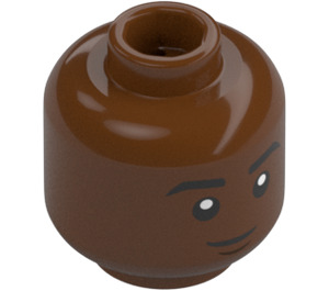 LEGO Darius Minifigure Head (Recessed Solid Stud) (3274)