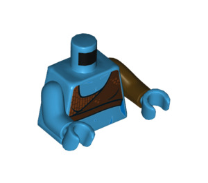 LEGO Donker Azuurblauw Aayla Secura Minifig Torso (973 / 76382)