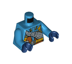 LEGO Donker azuurblauw Arctisch Climber Minifiguur Torso (973 / 76382)