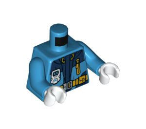 LEGO Mørk Azure Arktis Explorer med Minifig Torso (973 / 76382)