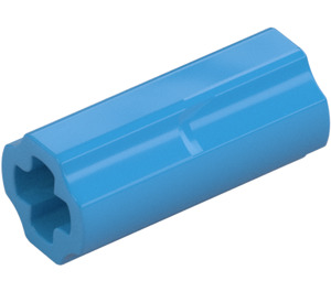 LEGO Dark Azure Axle Connector (Smooth with 'x' Hole) (59443)