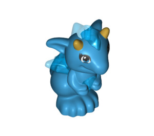 LEGO Dark Azure Baby Dragon with Transparent Dark Blue (Rayne) (26090 / 26580)