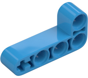 LEGO Mørk Azure Bjælke 2 x 4 Bøjet 90 grader, 2 og 4 Huller (32140 / 42137)