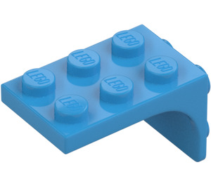 LEGO Mörk Azure Fäste 3 x 2 med Platta 2 x 2 Downwards (69906)