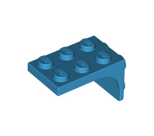 LEGO Dark Azure Halterung 3 x 2 mit Platte 2 x 2 Downwards (69906)