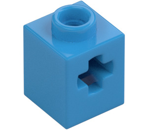 LEGO Donker azuurblauw Steen 1 x 1 met As gat (73230)