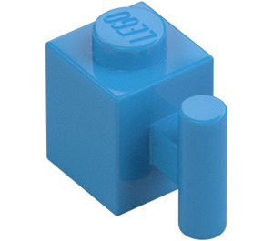 LEGO Mørk Azure Klods 1 x 1 med Håndtere (2921 / 28917)