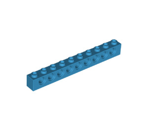 LEGO Dark Azure Brick 1 x 10 with Holes (2730)