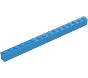 LEGO Tmavě azurová Kostka 1 x 16 (2465)