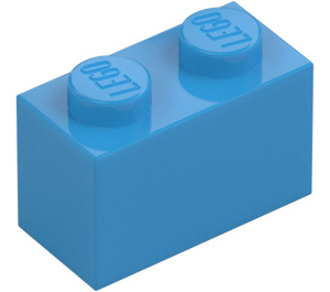 LEGO Dark Azure Brick 1 x 2 with Bottom Tube (3004 / 93792)