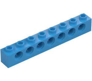 LEGO Dark Azure Brick 1 x 8 with Holes (3702)