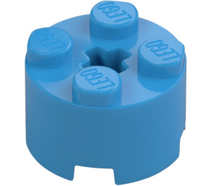 LEGO Dark Azure Brick 2 x 2 Round (3941 / 6143)