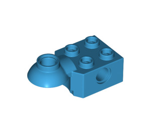 LEGO Azur foncé Brique 2 x 2 avec Horizontal Rotation Joint (48170 / 48442)