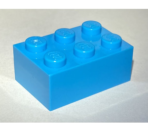 LEGO Azur Foncé Brique 2 x 3 (3002)