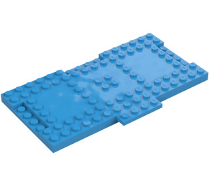 LEGO Dark Azure Brick 8 x 16 with 1 x 4 Sections for Inter-locking (18922)