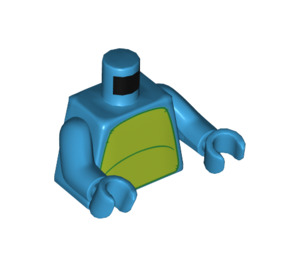 LEGO Mørk Azure Kanin Minifig Torso (973 / 76382)