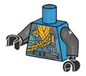 LEGO Dark Azure Climber Nya Torso (973 / 76382)