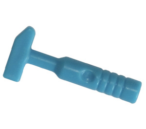 LEGO Dark Azure Kreuz Pein Hammer (3 Rippen am Griff)