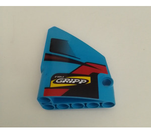 LEGO Azur foncé Incurvé Panneau 14 Droite avec "Firm Gripp" Autocollant (64680)