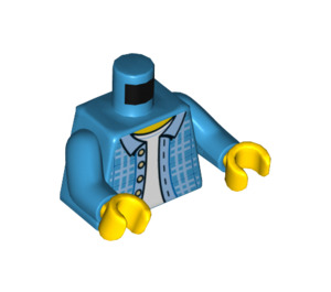 LEGO Dark Azure Dad with Beard Minifig Torso (973 / 76382)