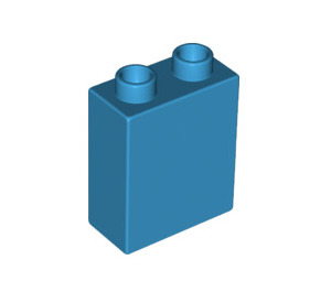 LEGO Azur foncé Duplo Brique 1 x 2 x 2 avec tube inférieur (15847 / 76371)
