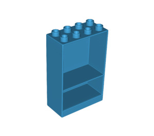 LEGO Dark Azure Duplo Frame 4 x 2 x 5 with Shelf (27395)