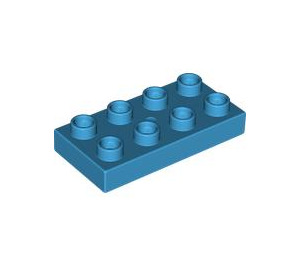 LEGO Azur foncé Duplo assiette 2 x 4 (4538 / 40666)