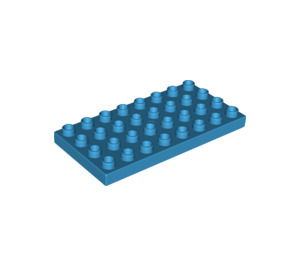 LEGO Dark Azure Duplo Plate 4 x 8 (4672 / 10199)