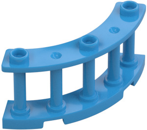 LEGO Dark Azure Fence Spindled 4 x 4 x 2 Quarter Round with 3 Studs (21229)