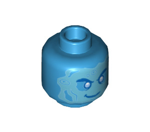 LEGO Dark Azure Hydro-Man Minifigure Kopf (Einbau-Vollbolzen) (3626 / 54213)
