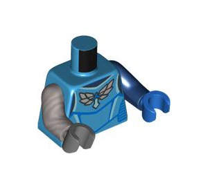 LEGO Dark Azure Knight Stunt Rider Minifig Torso (973 / 76382)