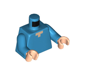 LEGO Azur foncé Minifig Torse (973 / 76382)