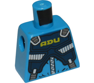 LEGO Mørk asurblå Minifigur Overkropp uten armer med ADU (973)