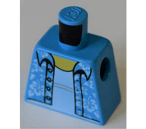LEGO Donker Azuurblauw Minifig Torso zonder armen met zonder armen Torso met Hawaiian Shirt (973)