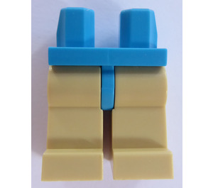 LEGO Dark Azure Minifigure Hüften mit Tan Beine (3815 / 73200)