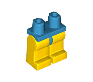 LEGO Dark Azure Minifigure Hüften mit Gelb Beine (73200 / 88584)
