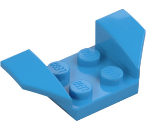 LEGO Dark Azure Mudguard Plate 2 x 2 with Flared Wheel Arches (41854)