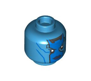 LEGO Dark Azure Nebula Minifigure Head (Recessed Solid Stud) (3626 / 102813)