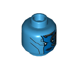 LEGO Dark Azure Nebula Minifigure Kopf (Einbau-Vollbolzen) (3626 / 50702)