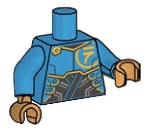 LEGO Mørk Azure Nya Torso (973 / 76382)